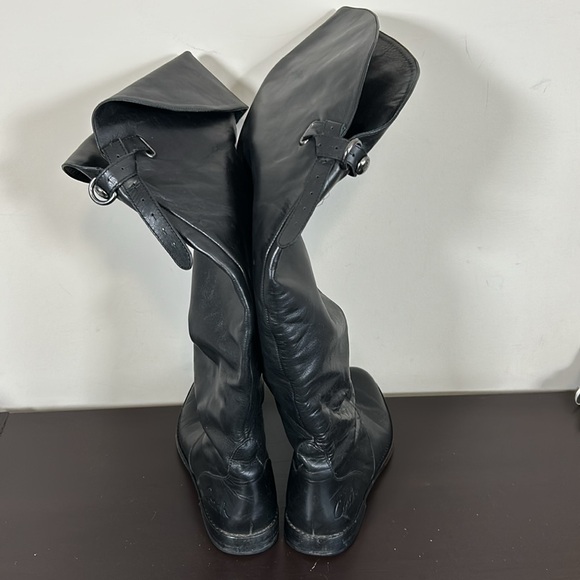 Coach Womens Cheyenne Leather Boots Sz 7 Black Riding Equestrian Over The Knee - Picture 9 of 11